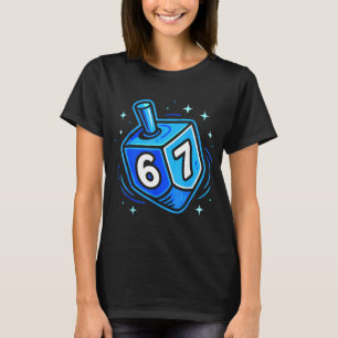 T-shirt Hanukkah 67 Six Seven Garçon Fille Enfants 67 Meme