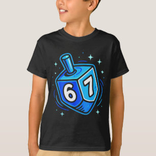T-shirt Hanukkah 67 Six Seven Garçon Fille Enfants 67 Meme