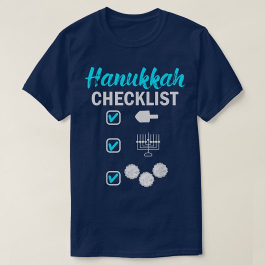 T-shirt Hanukkah Checklist (Design devant)