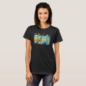 T-shirt Hanukkah Coffee Cups Jewish Latte Dreidel Menorah (Devant entier)