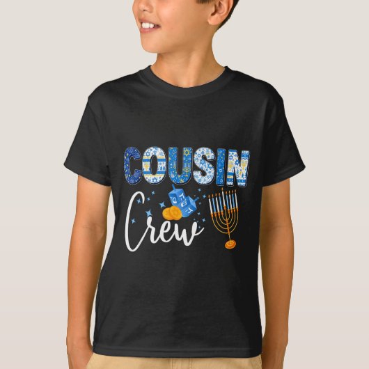 T-shirt Hanukkah Cousin Crew Matching Family Christmas Paj (Devant)