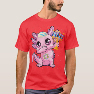 T-shirt Hanukkah Dabbing Axolotl Jewxolotl Chanukah Jewish