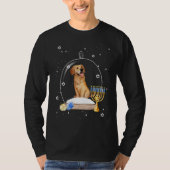 T-shirt Hanukkah Golden Retriever Dog Snow Globe Pajama (Devant)