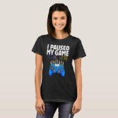 T-shirt Hanukkah I Paused My Game to be here Controller Ga (Devant entier)