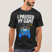 T-shirt Hanukkah I Paused My Game to be here Controller Ga (Devant)