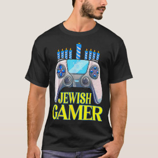 T-shirt Hanukkah Jewish Gamer Video Game Christmas Xmas Bo