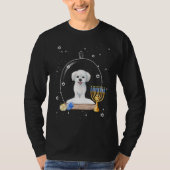 T-shirt Hanukkah Maltese Dog Snow Globe Pajama (Devant)