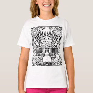 T-shirt Hanukkah Menorah juive hébraïque