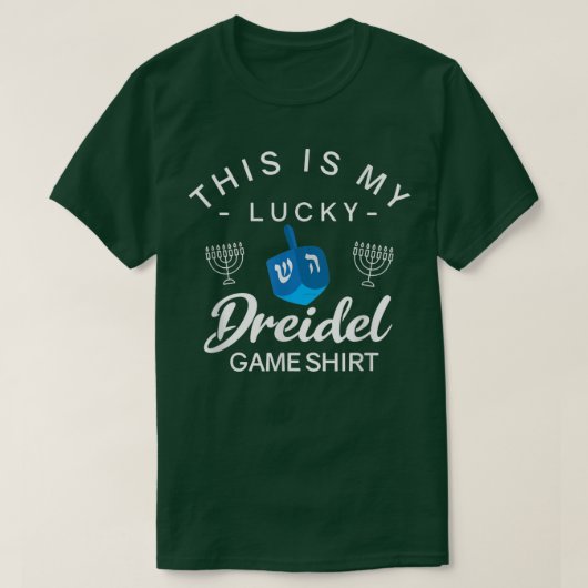 T-shirt Hanukkah This Is My Lucky Dreidel Game Jewish Men (Design devant)