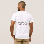 T-shirt Hanukkiah et Shalom fabriqués avec des pierres pré (Dos entier)