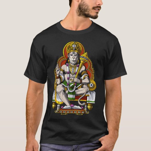 T-shirt Hanuman psychédélique (Devant)