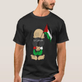 T-shirt Hanzala Palestine Flag Arabic Calligraphy Free Pal (Devant)