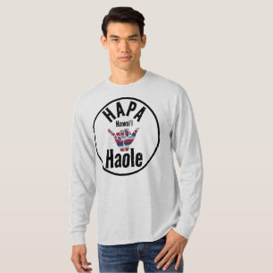 T-shirt HAPA HAOLE TRIBAL HI Drapeau SHAKA HAWAII