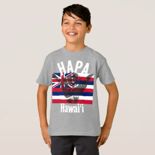 T-shirt HAPA HAWAII HI Drapeau TRIBAL SHAKA BG Whats