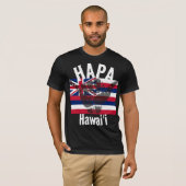 T-shirt HAPA HAWAII HI Drapeau TRIBAL SHAKA BG Whats (Devant entier)