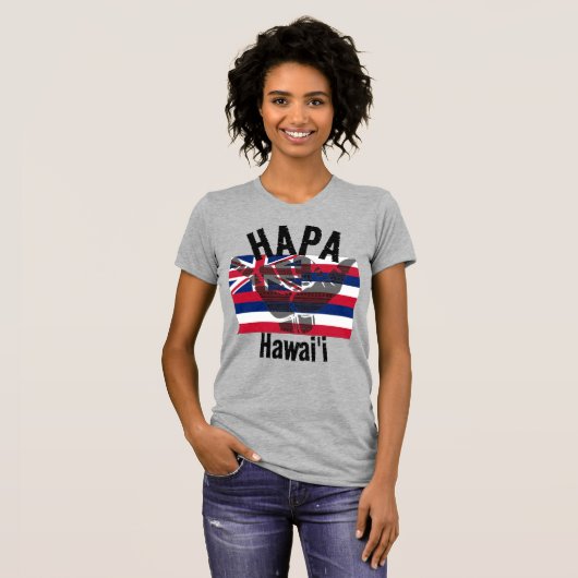 T-SHIRT HAPA HAWAII HI TRIBAL SHAKA BG (Devant entier)