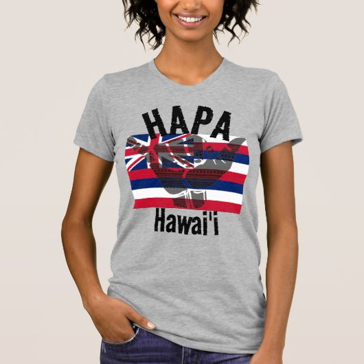 T-SHIRT HAPA HAWAII HI TRIBAL SHAKA BG (Devant)