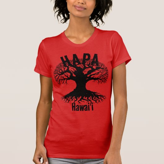 T-shirt HAPA HAWAII ROOTS Blk (Devant)