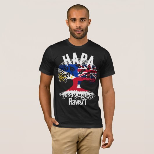 T-SHIRT HAPA PHILIPPINES RACINES HAWAII (Devant entier)