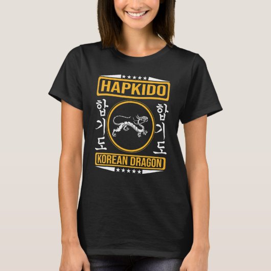 T-shirt Hapkido avec dragon coréen pour Hapkidoin (Devant)