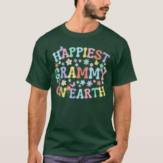 T-shirt Happiest Grammy On Earth Familyrip Squad Groovy Gr