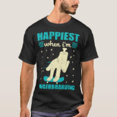 T-shirt Happiest When I m Fingerboarding Finger Skateboard (Devant)