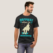 T-shirt Happiest When I m Fingerboarding Finger Skateboard (Devant entier)