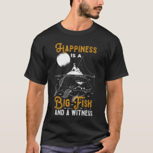 T-shirt Happiness Big Fish Witt Fish Bateau Pêche Pêche Pê