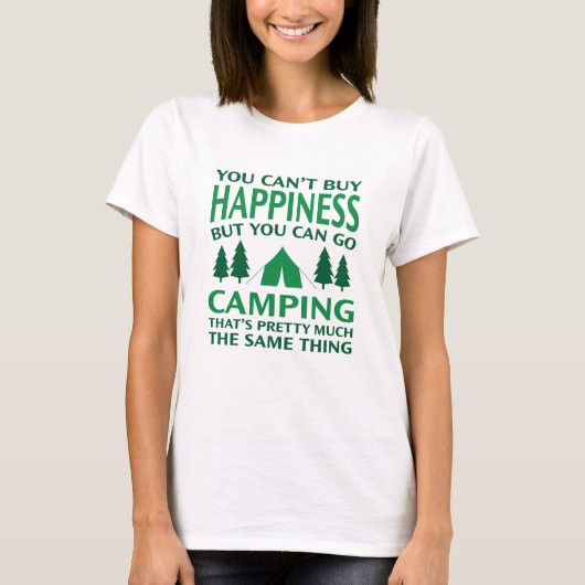 T-shirt Happiness Camping (Devant)