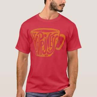 T-shirt Happiness Coffee Typographie