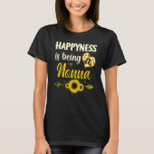 T-shirt Happiness Is Being A Nonna Sunflower Grandma Mothe (Devant)
