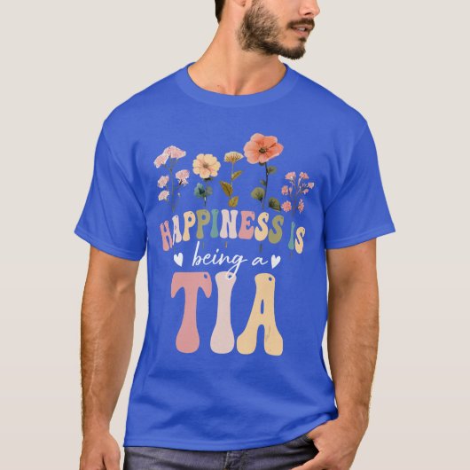 T-shirt Happiness is Being aia Floral Designia Mothers Day (Devant)