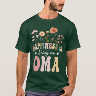 T-shirt Happiness is Being an Oma Floral Design Oma Mother