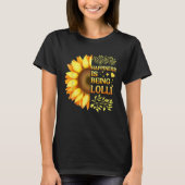 T-shirt Happiness Is Being Lolli Grandma To Be Sunflower M (Devant)