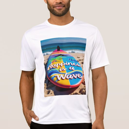 T-shirt Happiness Wave Surfboard Tee (Devant)