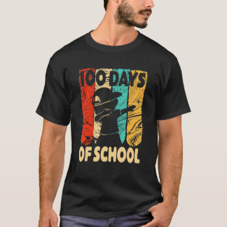 T-shirt Happy 100 Days Of School 100th Day Dabbing Child K