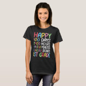 T-shirt Happy 100 Days Of School 1st Grade Student Teacher (Devant entier)