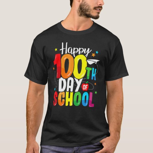 T-shirt Happy 100 Days Of School And Still Poppin 100th Da (Devant)