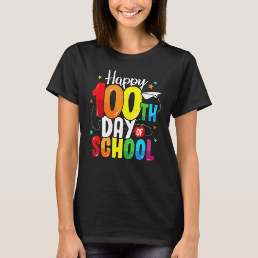 T-shirt Happy 100 Days Of School And Still Poppin 100th Da (Devant)