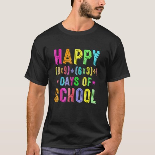 T-shirt Happy 100 Days Of School Math Formula 100th Day Te (Devant)