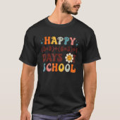 T-shirt Happy 100 Days Of School Math Formula Groovy Retro (Devant)