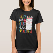 T-shirt Happy 100 Days Of School No Pro Llama Llama Teache (Devant)