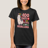 T-shirt Happy 100 Days Of School No Probllama Llama 100th  (Devant)