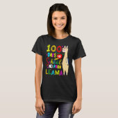 T-shirt Happy 100 Days Of School No Probllama Llama 100th  (Devant entier)