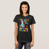 T-shirt Happy 100 Days Of School No Probllama Llama 100th  (Devant entier)