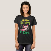 T-shirt Happy 100 Days Of School Pet Axolotl  Math Teacher (Devant entier)