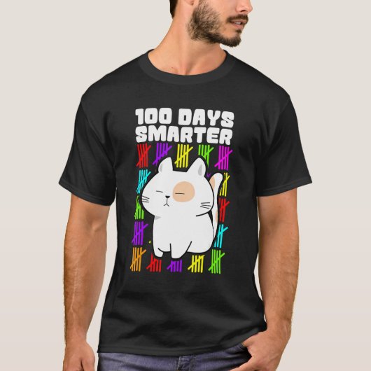 T-shirt Happy 100 Days Smarter Shirts, 100th Day Of School (Devant)