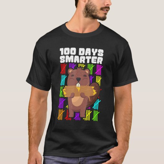 T-shirt Happy 100 Days Smarter Shirts, 100th Day Of School (Devant)