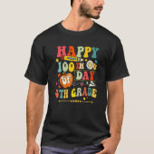 T-shirt Happy 100th Day Of 4th Grade Funny 100 Days School (Devant)