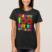 T-shirt Happy 100th Day Of 4th Grade Leopard Teacher Fourt (Devant)